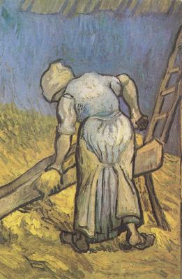 Vincent Van Gogh Peasant Woman Cutting Straw (nn04)